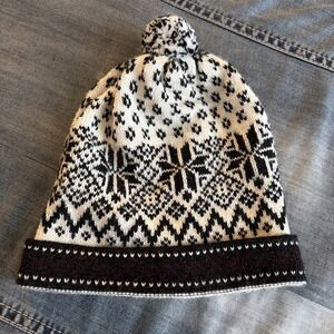 Fair Isle Caamano Limited Edition Alpaca Wool Pom Beanie Hat Knit Adult Gorpcore